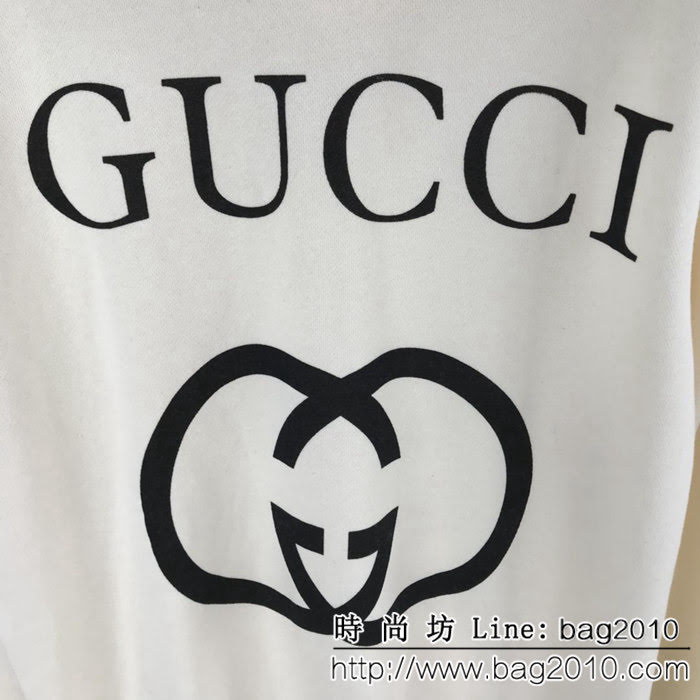 Gucci古奇 18秋冬官網款衛衣，進口數碼直噴大logo印花 OS寬鬆版型 網紅ins爆款 情侶款 ydi2359